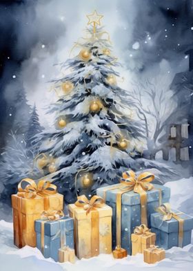 christmas gifts under tree