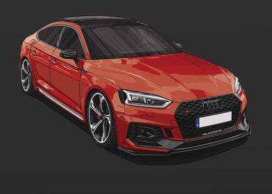 Audi RS5 F5 Sportback Red