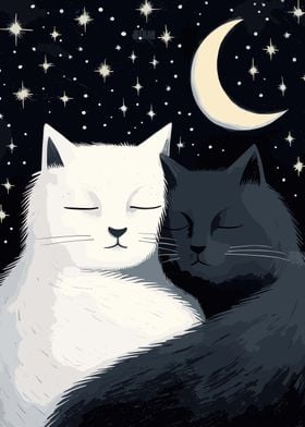 Black And  White Cats