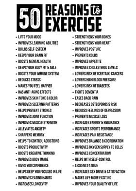 50 Reasons To Exercise | Poster