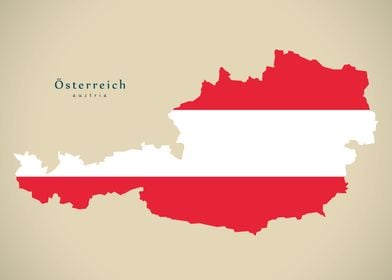 Austria national color map