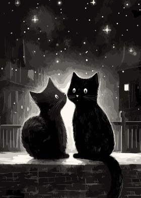 Black And  White Cats