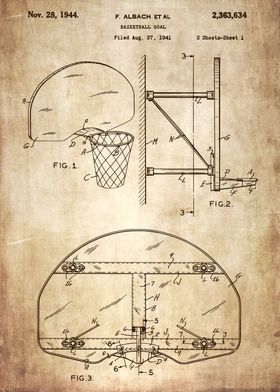 Basketball goal patent 1
