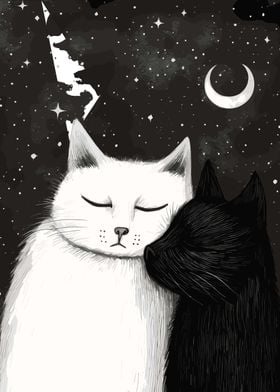 Black And  White Cats