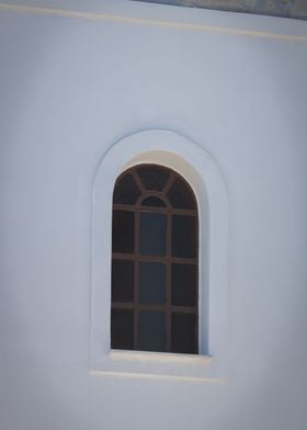 Santorini Church Window