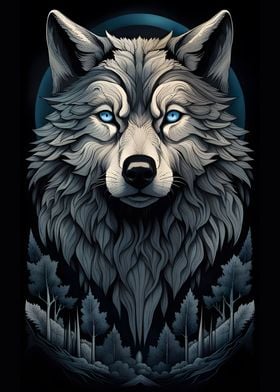 Dark Fantasy Wolf