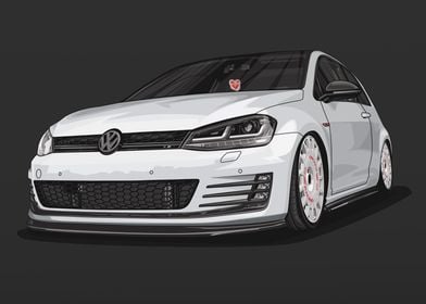 VW Golf MK7 GTI Bagged