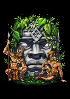 Olmec Head Warriors