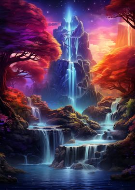 Magic Fantasy Waterfall