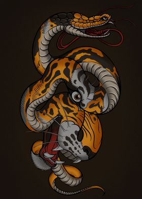 Japanese tiger snake