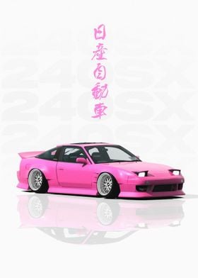 Pink JDM Nissan S13 240SX