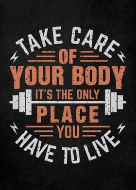 Gym Motivation Quote Art