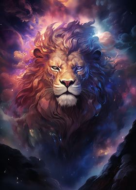 Cosmos Galaxy Lion