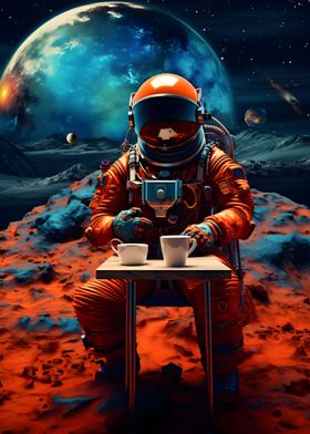 Astronaut Coffee Space