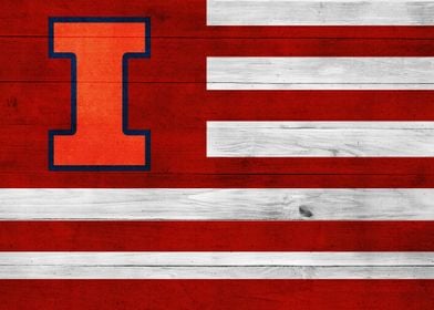 Illinois Football Flag