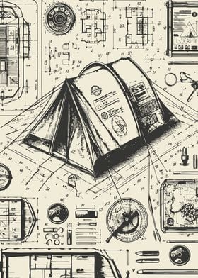 Camping Tent Blueprint 