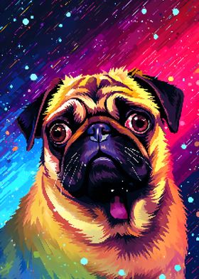 Cute Pug Pixel Art