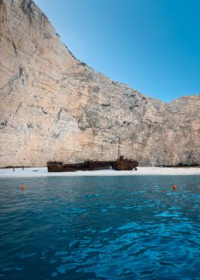 Shipwreck on Greek Beach