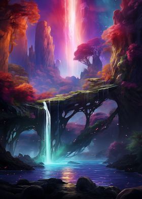 Magic Fantasy Waterfall