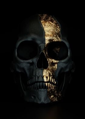 GEMINI 1 Black Gold Skull