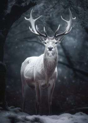 White Mythical Deer