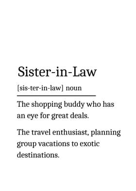 Sister In Law Definition