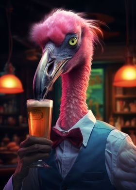 Flamingo at the Bar