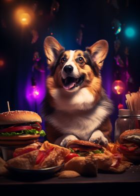 Welsh Corgi Burger Party