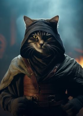 Dark Evil Funny Ninja Cat