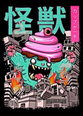 Kaiju Cupcake Japanese