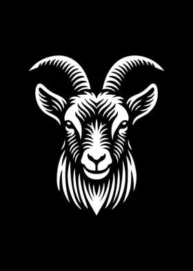 Goat Stencil Design