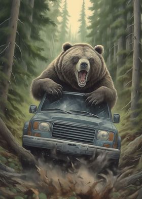 Bear Behind the Wheel