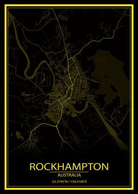 Rockhampton Yellow Map