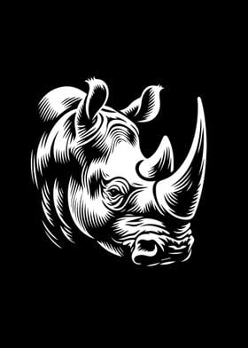 Rhino Stencil Design