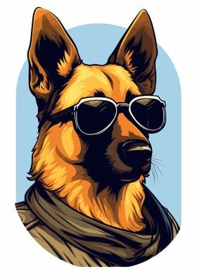 Cool german sheppard