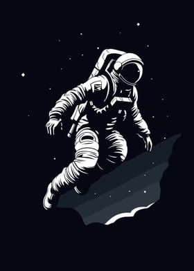 Astronaut Monochrom