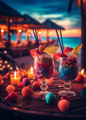 Fruity Beach Bar Cocktails