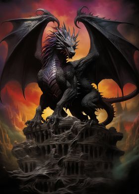 Regal Black Dragon