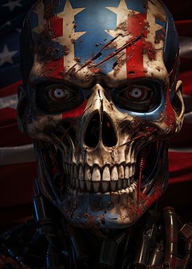 patriotism skull