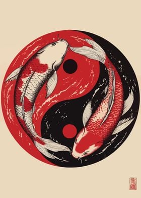 Koi Fish Yin Yang