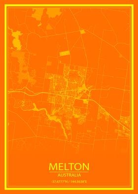 Melton AUS Orange City Map