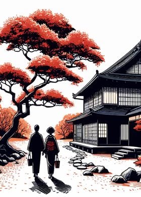 A Japanese Couple Art