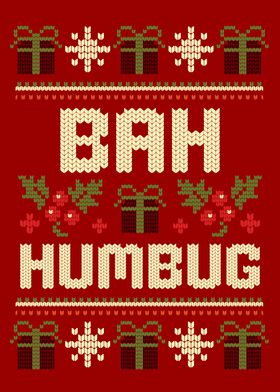 BAH HUMBUG KNIT RED