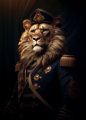 Vintage Military Lion