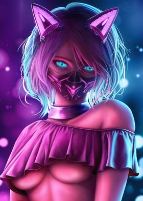 Cyberpunk Cat Girl