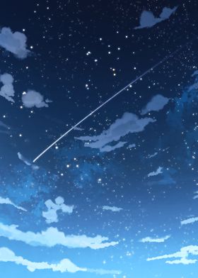 Anime Blue Sky Space