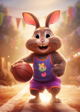 Rabbit Basketballer
