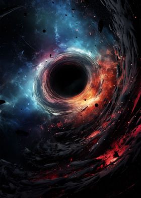 Black Hole Devouring a Pla