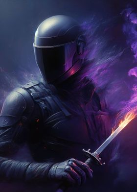 Purple Cyber Knight 