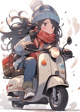 Cute Girl Scooter